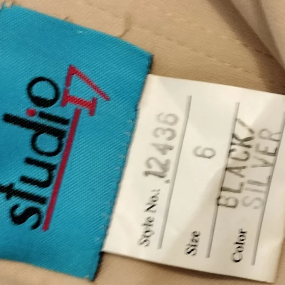 Studio 17 Black and Gold Strapless Sequin Gown - Picture 2 of 2